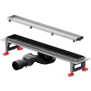 Душевой лоток AM.PM MasterFlow 50 W01SC-U11-050-04SB с решеткой Хром матовый / под плитку Tile